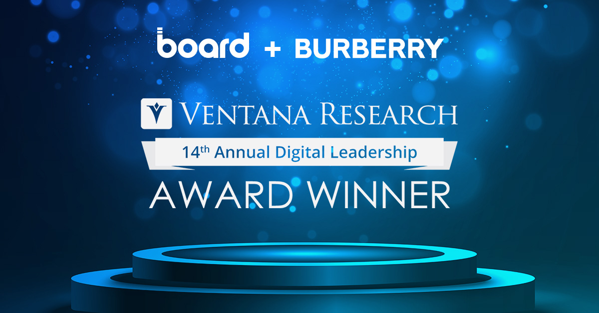 Board International Customer Burberry Wins Ventana Research Digital  Leadership Award for Operations and Supply Chain